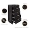 Manhattan Comfort Granville Black 5-Drawer Tall Dresser and 3-Drawer Standard Dresser, Set of 2 GRAN012 - alternate 2